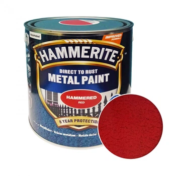Краска молотковая прямо по ржавчине Hammerite, 2,5 л, Красная, Глянцевый
