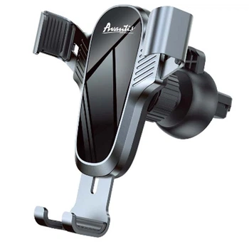 Автотримач для телефону Avantis AH-586 Air outlet на дефлектор (зажим) для мобільних пристроїв Android/Apple Чорний