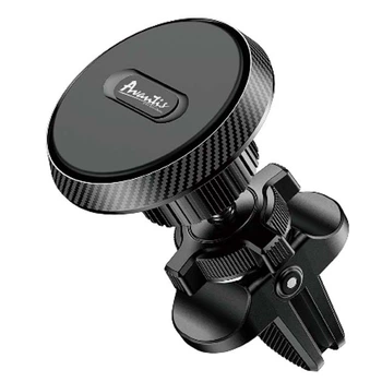 Автотримач для телефону магнітний Avantis AH-522 Round Magnetic with air outlet на дефлектор (магніт) для мобільних пристроїв Android/Apple Чорний