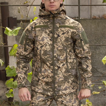Куртка на флісі розмір 3XL Soft Shell Tactic Pixel Софтшел піксель водонепроникна