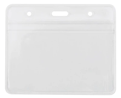 Бейдж горизонтальный Optima 95x58 мм ПВХ прозрачный (O45609)