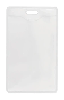 Бейдж вертикальный Optima 62x91 мм ПВХ прозрачный (O45606)