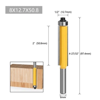 Фреза торцевая с подшипником 8x12.7x50.8 мм.