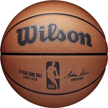 Мяч баскетбольный официальный Wilson NBA Official Game Basketball размер 7 натуральная кожа (WTB7500XB07)