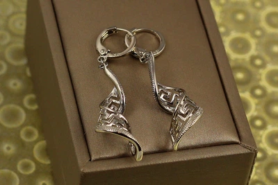 Сережки Xuping Jewelry підвіски завитки 4.5 см сріблясті