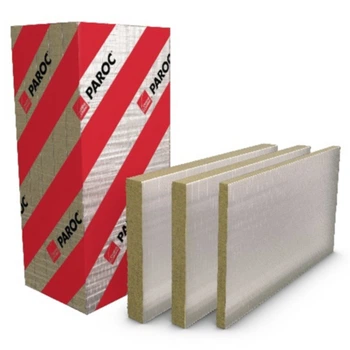 Базальтовий утеплювач із фольгованим покриттям для каміна Paroc Fireplace Slab 30х600х1000 мм (6.0 м.кв. упаковка)