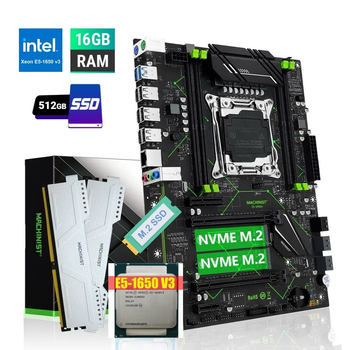 Комплект Full V7 / Machinist E5-MR9A LGA 2011-3 / Intel Xeon E5-1650v3 3.5-3.8 GHz / 16GB DDR4 / SSD M.2 NVMe 512GB