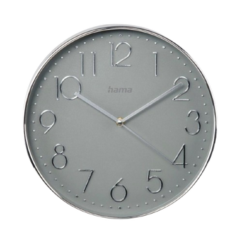 Zegar ścienny Hama Elegance (4047443423344) Srebrno-szary