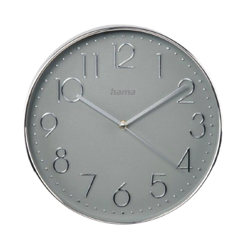 Настінний годинник Hama Elegance (4047443423344) Сріблясто-сірий