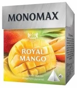 Чай зелёный 1.5г*20, пакет, ROYAL MANGO, МОNОМАХ