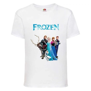 Футболка детская Холодное сердце 006 (Frozen) белая (FRH wh 006) 128 см
