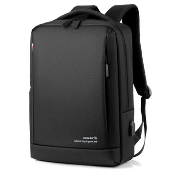 Рюкзак для ноутбука Oumantu 9003, городской портфель 15.6", размер 42х30х12 см Черный