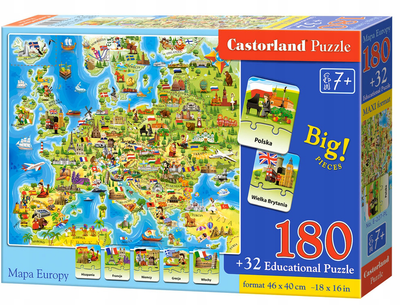Puzzle Castorland Mapa Europy 100 elementów (5904438111060)