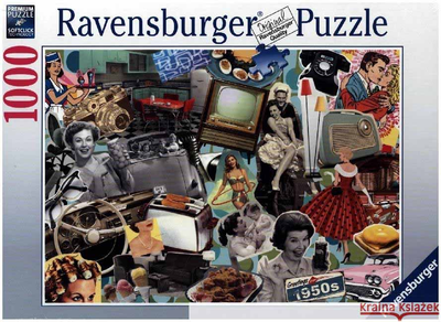 Puzzle Ravensburger Lata 50-te 1000 elementów (4005556173877)