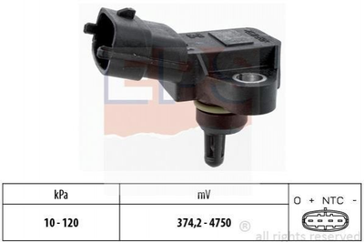 Датчик давления наддува EPS 1993180 KIA Rio, Sportage, Ceed, Pro Ceed, Optima, Cerato; Hyundai I20, Elantra, IX35, Sonata, H-1, I30, I40, Creta, Tucson 393002B000, 3930003000, 393002B100