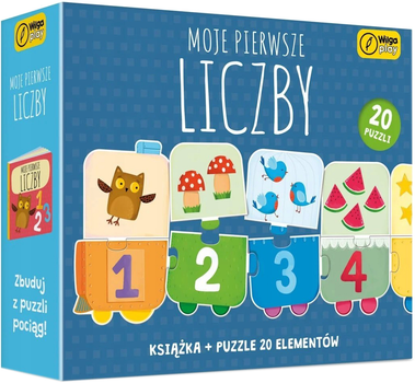 Puzzle Wilga play Moje pierwsze liczby + Książka 20 elementów (9788328098565)