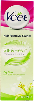 Krem do depilacji Veet Hair Removal Cream Shea Butter Dry Skin 100 ml (5000309002755)