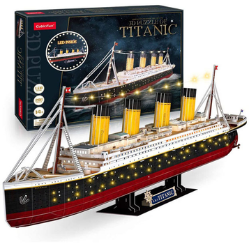 3D Puzzle Cubic Fun Titanic LED 266 elementów (6944588205218)