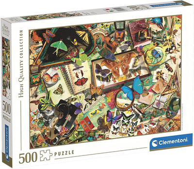 Puzzle Clementoni High Quality Kolekcjoner motyli 500 elementów (8005125351251)