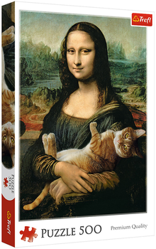 Puzzle Trefl Mona Lisa i kot Mruczek 500 elementów (5900511372946)