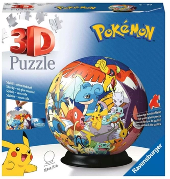3D Пазл Ravensburger Куля Pokemon 72 елементів (4005556117857)