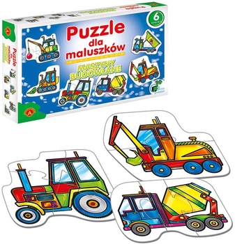 Puzzle Alexander dla maluszków - Maszyny Budowlane 27 elementów (5906018005417)