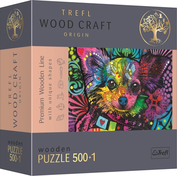 Пазл дерев'яний Trefl Різнокольорове щеня 500 елементів (5900511201604)