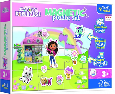 Puzzle magnetyczne Trefl Gabbys Dollhouse - Świat Gabi 12 elementów (5900511933833)