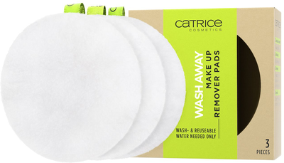 Багаторазові серветки для зняття макіяжу Catrice Wash Away Make Up Remover Pads 3 шт (4059729331397)