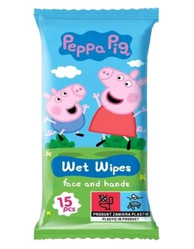Дитячі серветки Peppa Pig полуниця 15 шт (5060537182780)