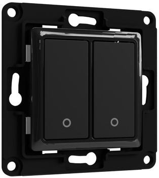 Włącznik światła Shelly "Wall Switch 2" dwuprzyciskowy czarny (3800235266182)