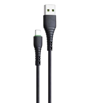 Кабель Grunhelm USB-USB Type-C, 2.1А 1м чорний (GMC-01CB)