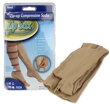 Компресійні гольфи ZIP SOX профілактичні жіночі 120 ден закриті