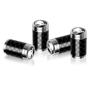 Ковпачки на ніпель для Шкода Alitek Premium Carbon Silver Skoda (4 шт) (67490)