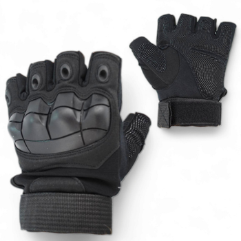 Тактичні рукавички без пальців 9067_M_Black