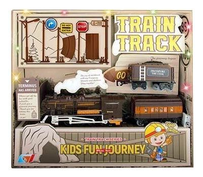 Детская железная дорога с подсветкой и гирляндой Train Track Вид 1