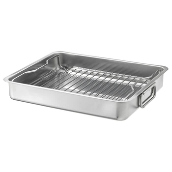 Форма для печи с решеткой IKEA кинсис нержавеющ сталь, 40x32 см 100.990.53