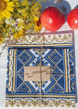 Набір рушників кухонних вафельних "Вишиванка" 50x35 см та 50*70 см (156693-ML2B)