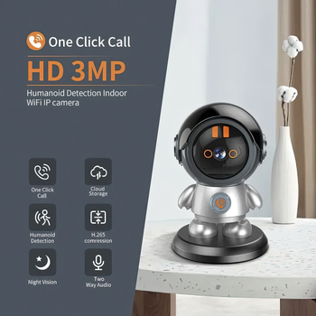 Поворотная беспроводная WiFi видеоняня HD Wireless IP Camera, камера 360 градусов (1010393-Other)