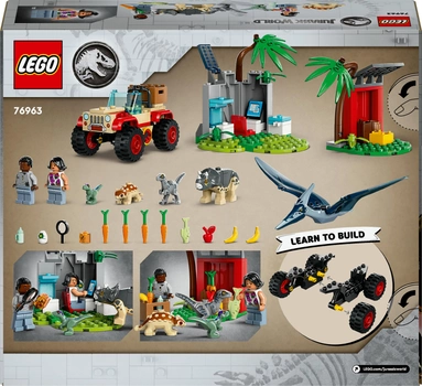 Zestaw klocków Lego Jurassic World Centrum ratunkowe dla małych dinozaurów 139 czesci (76963)