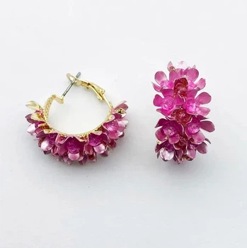 Серьги Фуксия, 3*2,5см, 0913326