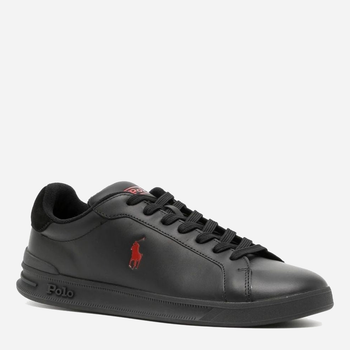 Sneakersy męskie skórzane do kostki Polo Ralph Lauren PRL809900935002 46 Czarne (3616850549032)