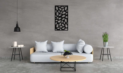 Декоративное панно на стену из дерева Upwood Decor Ковер из листьев 12 Leaf carpet 12 150 х 78.5 см black