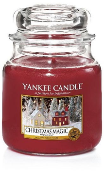 Świeca zapachowa Yankee Candle średni słój Christmas Magic 411 g (5038581016603)
