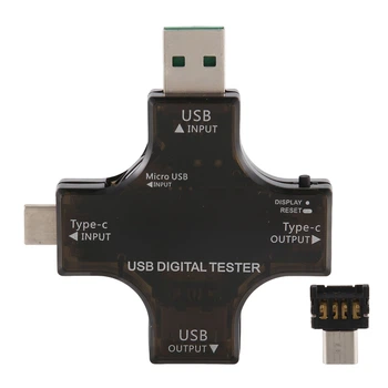 Цифровой USB тестер тока напряжения мощности емкости Atorch J-7C Type-C MicroUSB