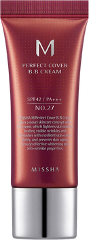 Krem BB Missha M Perfect Cover BB Cream SPF 42/PA + + + wielofunkcyjny No. 27 honey beige 20 ml (8809747940707)