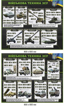 Обладнання для класу школи безпеки пластиковий стенд ЗСУ 800х600 мм. 2 шт. д-9153