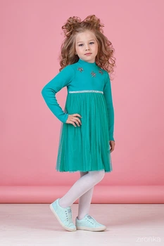 Детское платье Zironka (8865) 92 см бирюзовый