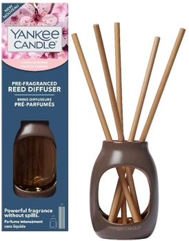 Ароматичний дифузор із паличками Yankee Candle Pre-Fragranced Reed Diffuser Cherry Blossom (5038581064314)