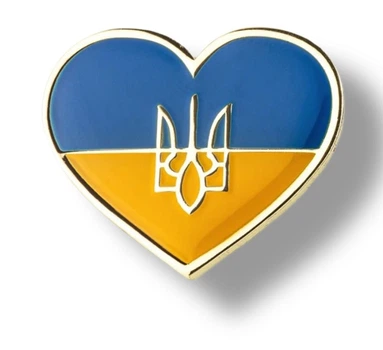 Значок Сердце Украины с Гербом